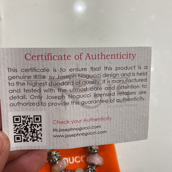 Iris by Joseph Nogucci Murano Glass And Silver bead Bracelet - Picture 7 of 8